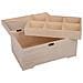 Cassetta E Scatola Di Legno Con 6 Scomparti - Da Personalizzare - 28 X 18 X 13,5 Cm - Foto miniatura 1