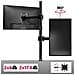 Dmt252vx1 Bk Supporto Da Scrivania Per Monitor 13""-32"" | Per 2 Schermi Fino A 8kg | Altezza Regolabile | Staffa Da 100 Cm | Inclinazione +90° / -35°, Rotazione 180°, Rotazione 360° - Foto miniatura 5