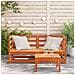 Divani Angolari Giardino 2pz Marrone Cera 70x70x67cm Legno Pino - Foto miniatura 2
