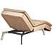 Chaise Longue Loiret Velluto Marrone Chiaro - Foto miniatura 2