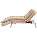 Chaise Longue Loiret Velluto Marrone Chiaro - Foto miniatura 5