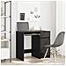 Scrivania Rovere Nera 86x49x76 cm in Legno Multistrato - Foto miniatura 1