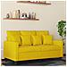 Divano A 2 Posti Giallo 120 Cm In Velluto - Foto miniatura 1