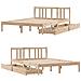 Letto senza Materasso 135x190 cm in Legno Massello di Pino - Foto miniatura 8