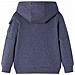 Felpa con Cappuccio e Cerniera per Bambini Blu Scuro Mélange 128 - Foto miniatura 2
