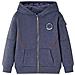 Felpa con Cappuccio e Cerniera per Bambini Blu Scuro Mélange 128 - Foto miniatura 1