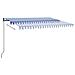 Tenda Da Sole Automatica Autoportante 400x300 Cm Blu E Bianca - Foto miniatura 5