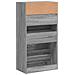 Lusso Casadino -  Scarpiera Grigio Sonoma 60x34x116 Cm In Legno Multistrato - Foto miniatura 6
