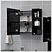 Lusso Casadino -  Mobile Bagno Con Specchio Nero 62,5x20,5x64cm Legno Multistrato - Foto miniatura 2