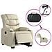 Poltrona Alzapersona Reclinabile Crema in Similpelle - Foto miniatura 6