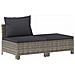 Set di Divani da Giardino 2 pz con Cuscini in Polyrattan Grigio - Foto miniatura 1