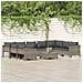 Set Divani da Giardino 10 pz con Cuscini in Polyrattan Grigio - Foto miniatura 2