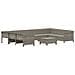 Set Divani da Giardino 10 pz con Cuscini in Polyrattan Grigio - Foto miniatura 4
