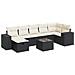 Set Divani da Giardino con Cuscini 8 pz Nero in Polyrattan - Foto miniatura 1