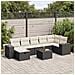 Set Divani da Giardino con Cuscini 8 pz Nero in Polyrattan - Foto miniatura 2