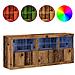 Credenza con luci LED Legno vecchio 162x37x67 cm Legno ingegnerizzato - Foto miniatura 4