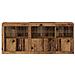 Credenza con luci LED Legno vecchio 162x37x67 cm Legno ingegnerizzato - Foto miniatura 5