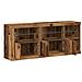Credenza con luci LED Legno vecchio 162x37x67 cm Legno ingegnerizzato - Foto miniatura 6