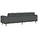 Set di divani Grigio scuro Tessuto - Foto miniatura 6