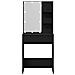 Tavolo da trucco LED in Rovere Nero, 60x40x140 cm, Realizzato in Legno ingegnerizzato - Foto miniatura 7