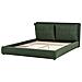 Letto Ad Acqua Tessuto Bajonna 180 X 200 Cm Verde Scuro - Foto miniatura 3