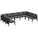 Set Divano da Giardino 9 pcs Antracite Acciaio - Foto miniatura 1