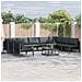 Set Divano da Giardino 9 pcs Antracite Acciaio - Foto miniatura 2