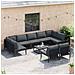 Set Divano da Giardino 9 pcs Antracite Acciaio - Foto miniatura 3