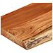 Mensola Muro 120x30x2,5cm Rettangolare Legno Acacia Bordi Vivi - Foto miniatura 7