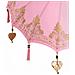Parasol con Base Rosa, Marrone 250 cm Cotone, Legno - Foto miniatura 6