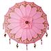 Parasol con Base Rosa, Marrone 250 cm Cotone, Legno - Foto miniatura 7