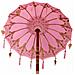 Parasol con Base Rosa, Marrone 250 cm Cotone, Legno - Foto miniatura 8