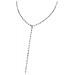 Collana Con Filo Di Cristallo Sw In Argento Sterling Da 10 Micron. Lunghezza 22 Cm. Alta Lucentezza. - Foto miniatura 2