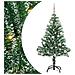 Albero di Natale Artificiale Imbiancato con Luci LED 150 cm - Foto miniatura 1