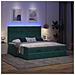 Struttura Letto Pouf con Materassi 160x200 cm Velluto - Foto miniatura 3