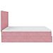 Struttura Letto Pouf con Materassi Rosa 200x200 cm Velluto - Foto miniatura 8