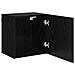 Mobile TV da parete Rovere Nero 40,5x30x40cm Legno multistrato - Foto miniatura 5