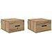 Armadio da Notte 2 pcs rovere artigianale 35 x 35 x 20 cm - Foto miniatura 1