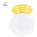 Lampada Da Soffitto Zori Giallo Ip44 Sl. 1898 - Minimalist Lampada A Soffitto Giallo 12x12x16 Cm - Foto miniatura 1
