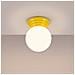 Lampada Da Soffitto Zori Giallo Ip44 Sl. 1898 - Minimalist Lampada A Soffitto Giallo 12x12x16 Cm - Foto miniatura 4