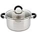 KH-4343 Pentola moderna in acciaio inox con coperchio 18 cm - Foto miniatura 1