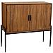 Credenza In Legno E Metallo Marrone 110x40x99h Cm - Foto miniatura 1
