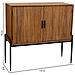 Credenza In Legno E Metallo Marrone 110x40x99h Cm - Foto miniatura 4