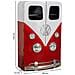Armadio Furgone In Legno E Metallo Rosso 90x53x150h - Foto miniatura 5