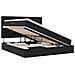 Letto con contenitore e materasso Nero 160 x 200 cm Velluto - Foto miniatura 1