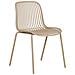 Set Di 4 Sedie Da Giardino Branson-beige-plastica-55x46,5x82 Cm - Foto miniatura 1