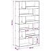 Scaffale per Libri Rovere nero 100 x 33 x 156,5 cm - Foto miniatura 8