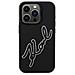 Karl Lagerfeld Custodia In Gomma 3d ""firma"" Per Iphone 15 Pro - Colore Nero - Foto miniatura 1