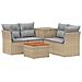 Set di divani 6 pz Beige e Grigio Chiaro - Foto miniatura 1