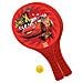 Coppia Racchette Racchettoni Spiaggia Cars Rosso con pallina - Foto miniatura 1